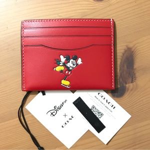 🐭 Disney X Coach Slim Id Card Case With Winter Motif